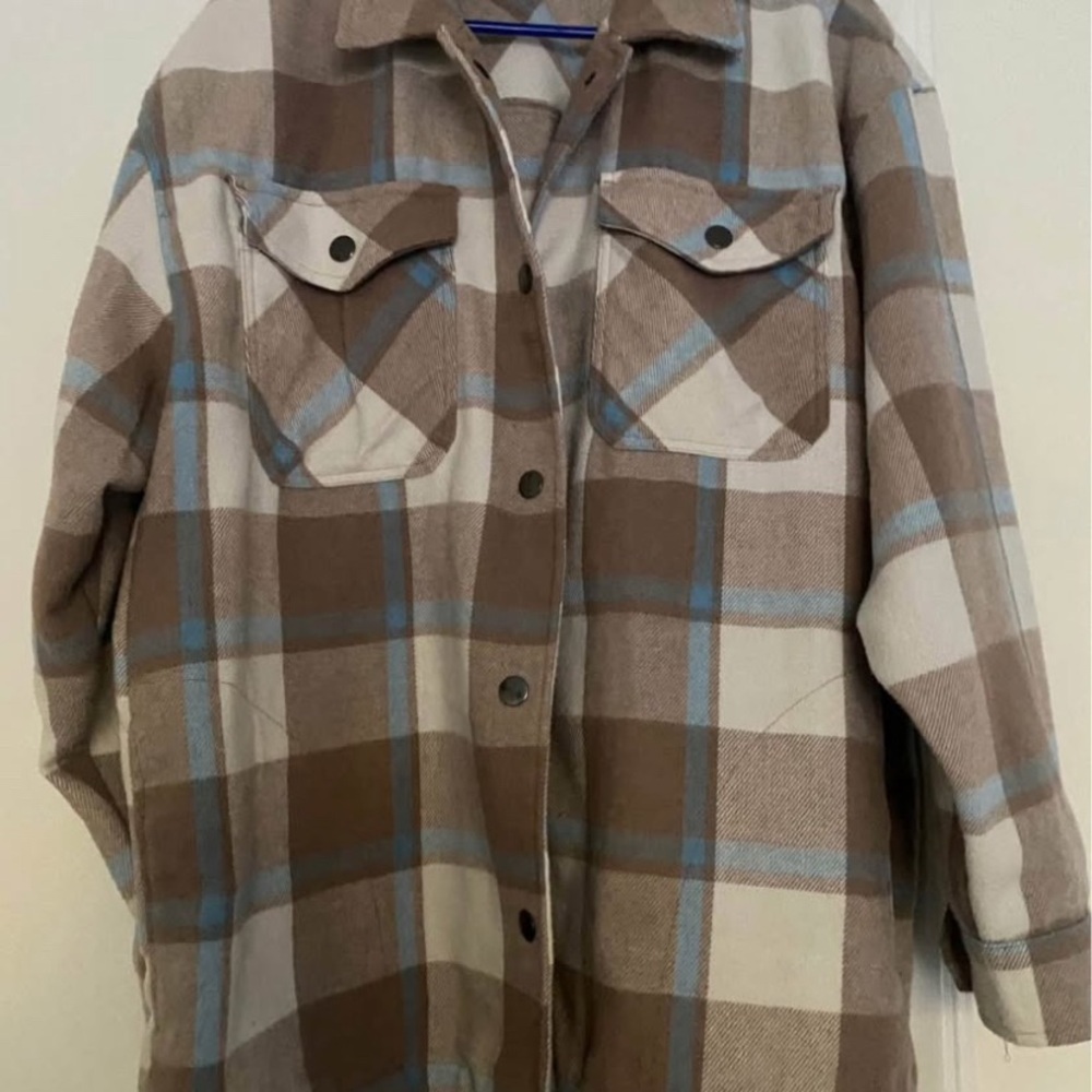Plaid Button-Up Shacket